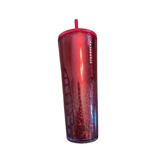 Starbucks Red Glitter Christmas Tumbler